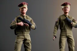 G.I. Joe doll soldier Donald Trump, gun,boots, beret, high definition, elbow, legs