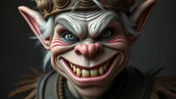 Create a photorealistic troll portrait