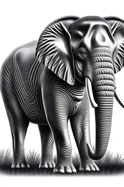 Black bordered elephant drawings