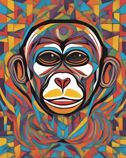 The rock abstract NFT monkey symbolizes the energy, eccentricity and spirit of the musical genre. The monkey is depicted in an abstract style, using sharp lines, bright colors and dynamic shapes. The monkey's body can be depicted in powerful and dynamic movements, with its head bowed and arms extended forward. The colors used in the artwork can be bright and contrasting, such as electric blue, fiery red, and bright yellow. Lines and shapes that embody rock aesthetics can be blurry and chaotic,