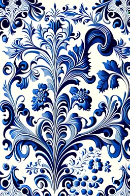 delft inspired ornamental designs with patterns and very defined details