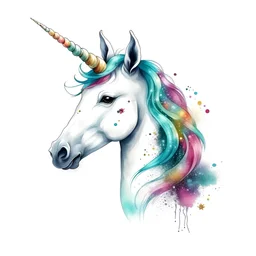 Unicorn white background