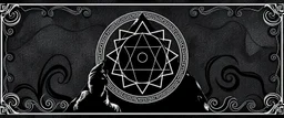 stone age pinball , black swirly border with sacred geometry,