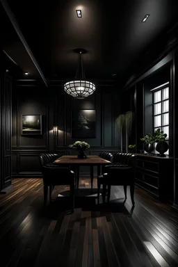luxury dark dining room
