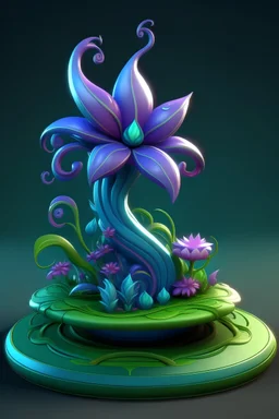Fantasy twisting flower base
