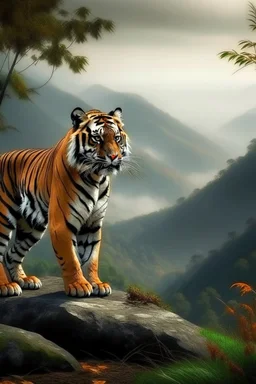 tiger in moutain