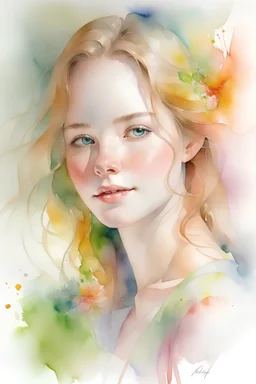Explore the ethereal world of watercolors in your portraits. Utilize soft, dreamy techniques to evoke a sense of delicacy and enchantment.