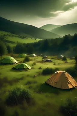 landscape of camping