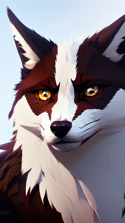 feral, White fur, Werewolf, Red eyes, character, full body portrait, expert, insanely detailed, 4k resolution, cinematic smooth, intricate detail, fluffy, award wining portrait, fox, anthropomorphic fox, werefox, male