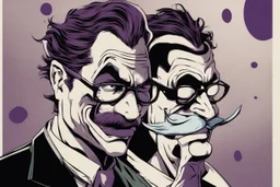 la gioconda con gli occhiali e i baffi