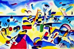 kandinsky painting day at the beach