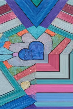 Love Blues; Jewel-like tones; Abstract Art