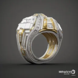 Parlayan gerçek Pırlantalı elmaslı mükemmel bir yüzük, octane render 8k