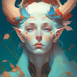 dream portrait of female elf by james jean