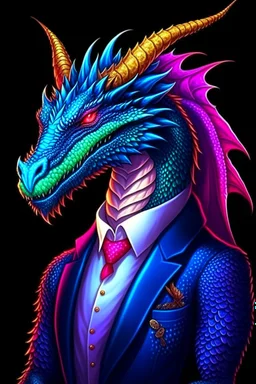 Dragon dressed in a suit