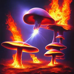 Chronal mass ejection from mushroom fire