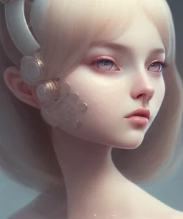 a realistic full face portrait of beautiful young and cute russian lolita girl, adorable, seductive and sexy looking, slight smile, intricate, elegant, highly detailed eyes, digital painting, 8k, artstation, concept art, smooth, sharp focus, illustration, studio quality, art by victo ngai