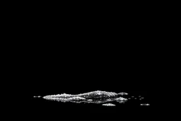 ice crystal on flat surface, white on black vector