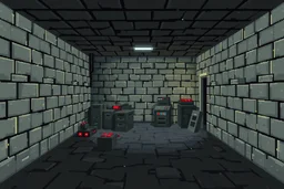 can you generate a pixelated 2d military bunker, but the inside