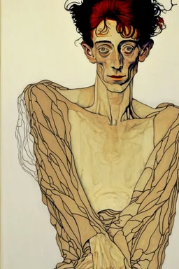 painting of a figure with the life-filled void of an empty existence, egon schiele masterpiece