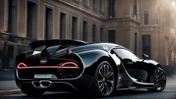 Bugatti La Voirture Noire ,rear view, desktop wallpaper, 4K, Cinematic