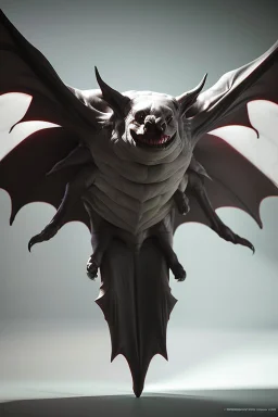 giant bat creature,soft color, highly detailed, unreal engine 5, ray tracing, RTX, lumen lighting, ultra detail, volumetric lighting, 3d, finely drawn, high definition, high resolution