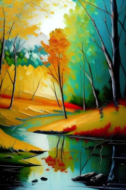 Modern painting me nature