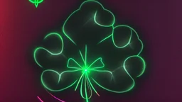 rave poster with Four-leaf clover and laser