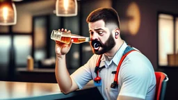 AT&T on-site technician drinking and getting drunk while on the job