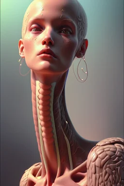 tall humanoid with long neck, 4k resolution, intricate details, ornate details, soft lighting, vibrant colors, retroanime, masterpiece, realistic