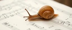 musical notes on sheet that look like snails