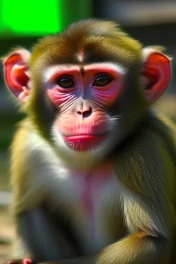 Monkey with a crew cut