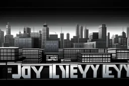 greyscale cityscape; many large white billboards populate the city with black block lettering with single word text "OBEY", or "REPRODUCE", or "CONSUME", or "BUY", or "SLEEP", 'They Live' movie by John Carpenter movie still, modern movie city panorama aesthetic, concept art
