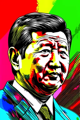 xi ping china's president popart style