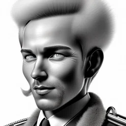 Spirou comic figure, ultrarealistic pencil drawing, lifelike, high detail intricate