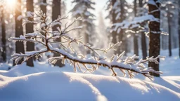 A stunning snow-covered Arafed branch glistens in the soft winter light, with the sun shining through the branches. This captivating photo by Erik Ortvad, a Shutterstock contest winner, captures the naturalism and beauty of a snowy landscape. The image portrays a peaceful scene, with a light snowfall and evergreen branches in a snowy forest setting. The wintry light creates a bright and serene atmosphere, while the pine color scheme adds to the overall beauty and tranquility of the image.