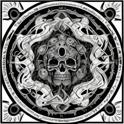 detailed spiral skulls fibonacci vegvisir