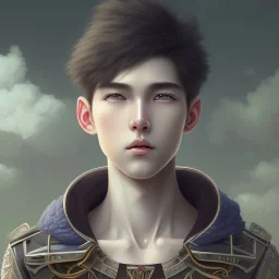 detailed anime young man, detailed bangs, intriguing details, full body, keep head in frame, 8k, concept art, highly detailed, digital painting, concept art, sharp focus, illustration, WLOP and greg rutkowski and alphonse mucha and artgerm and yanjun Chen and Junji ito and Makoto Shinkai, HDR, octane rendering