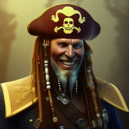 Portrait of Pirate,hyperultrarealistic, unreal engine 5, octane render, studio lighting