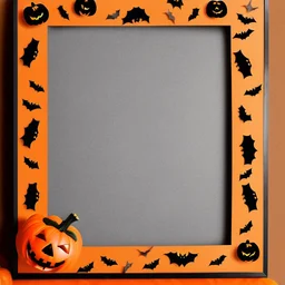 A Halloween picture frame for the Halloween school with a light background to remove