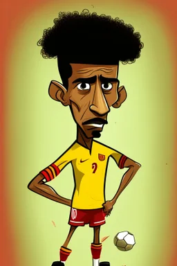 Vincent Abu Bakr Footballer. cartoon 2d