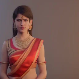 full body photo of a girl in saree i,hyperrealistic,detailed,8k,cinematic