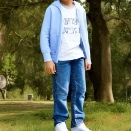 Realistic 16 year old boy in drip clothes