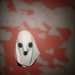 horror ghost red background