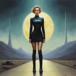 [art by Tom Bagshaw] The Day The Earth Stood Still (youthful Brandi Love, with boots)