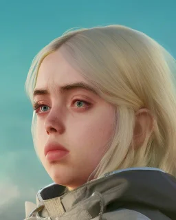 Billie Eilish, clip, photorealistic, 8k