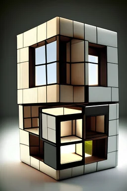 cubo 3x3 diseño de casa