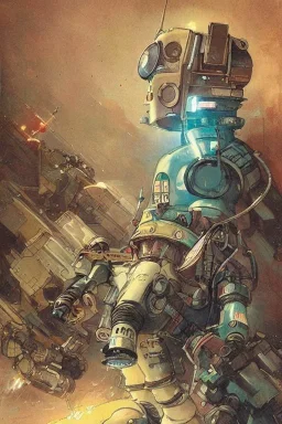 ( ( ( ( ( 1 9 5 0 s retro future robot android 1 9 8 0 s robot space pirate. muted colors. ) ) ) ) ) by jean - baptiste monge!!!!!!!!!!!!!!!!!!!!!!!!!!!!!!