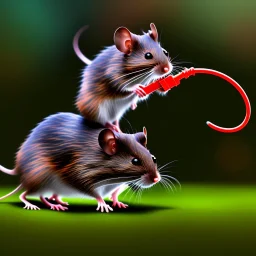  Field mouse drinking water, cartoon, dark, high definition, ultra 8 k,