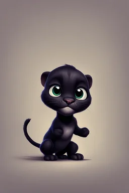 Little cute panther, pixar style